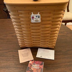 Longaberger 2002 Large Mail Basket Combo and tie on